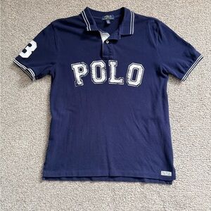 Polo by Ralph Lauren Kids Polo Shirt in Deep Blue with White Details